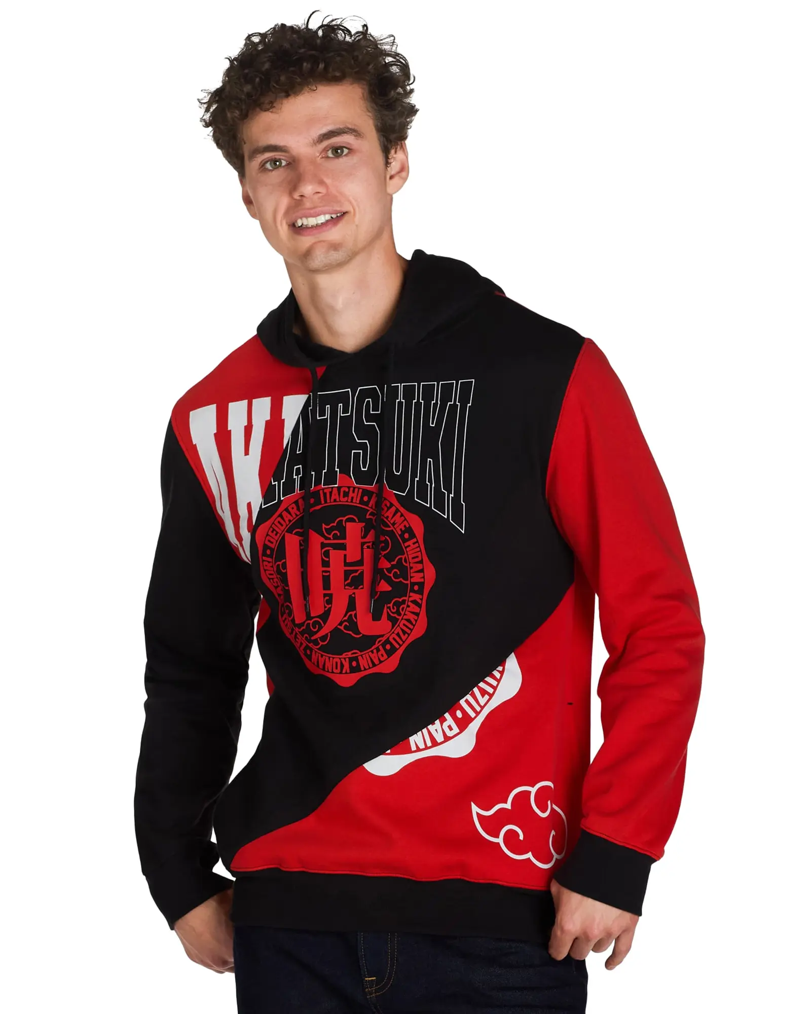 Naruto Hoodie Men's Akatsuki Collegiate Pullover Hooded Sweatshirt