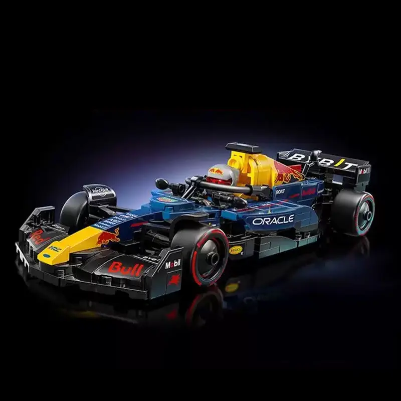 Bull Ferrari F1 Racing Car Set, Super Race Speed Toy Model, Model Car Kit, Buildable Blocks Kit, Collectible Building Blocks, Building Block Sets, Assembly Bricks, Perfect Christmas Gift for Racing Enthusiasts