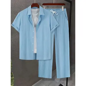 Cross-border men's casual sports top and pants set