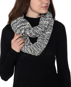 Style & Co Women's Black Marled Space-Dyed Infinity Loop Scarf