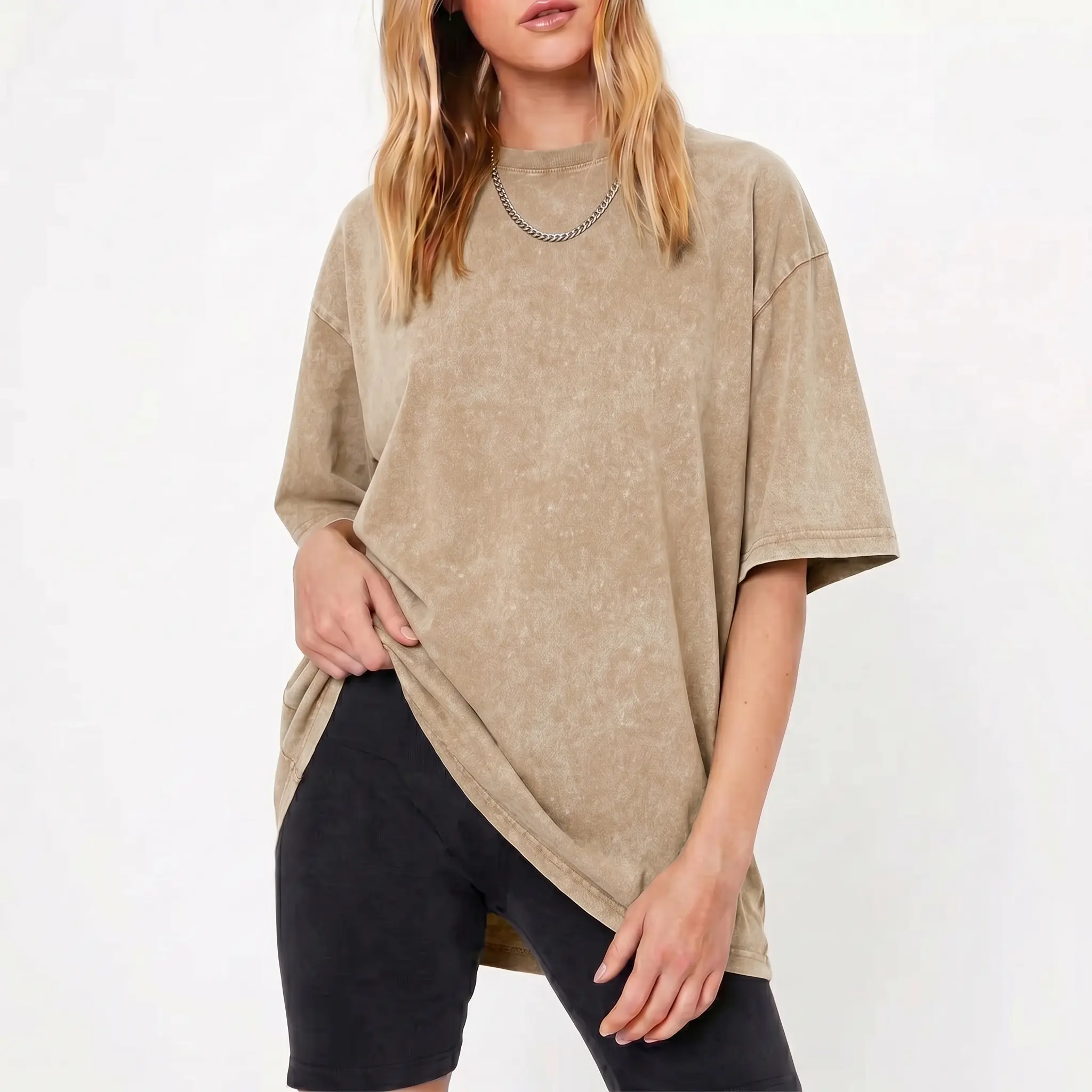 Women’s T-shirt, thick 100% cotton short-sleeve top, solid color minimalist design for everyday wear and versatile styling, breathable and comfortable fabric, suitable for holidays, outings, casual wear, sports, gifts, and more, unisex.