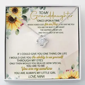To My Granddaughter From Nana Necklace, Granddaughter Necklace, Gift Granddaughter Necklace, Nana and Granddaughter Necklace Luxury Jewelry Necklaces styles On Birthday, Xmas, Anniversary. Necklace Jewelry With Meaningful Messages Card & Box