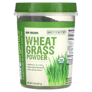 BareOrganics Raw Organic Wheatgrass Powder, 8 oz (227 g)