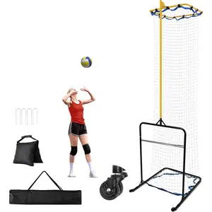 Volleyball Setter  Equipment 8 Adjustable Heights,Sturdy and Durable 130inch Volleyball Setter  Net 6 Adjustable Angles for Indoor and Outdoor