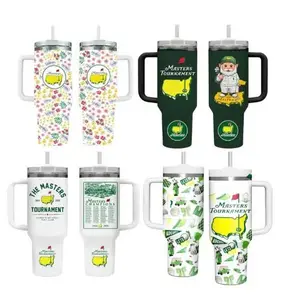 Masters Golf 2026 Tumbler 40oz 20oz with Handle, Augusta National Inspired Champion Design, Golf Lover Gift Cup, Insulated Travel Mug for Golf Fans