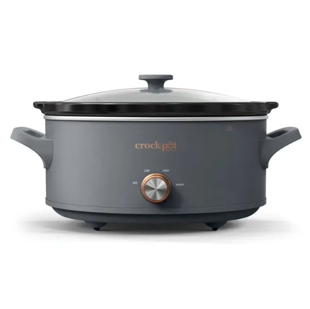 Manual 7-Quart Slow Cooker, Mussel Grey