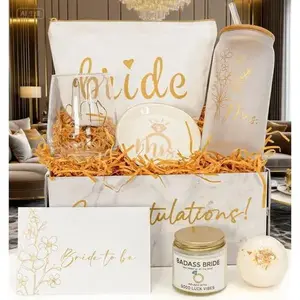 Elegant Wedding Gift Box for Women Bridal Shower Present Engagement Party Favor Thoughtful Bachelorette Basket Unique Future Mrs Gift Idea Reusable Keepsake Box Perfect Newly Engaged Celebration horror props