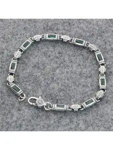 2026 New Fashion Turkish Gemstone Design Vintage Personalized Trendy Vine Grass Pattern Unisex Bracelet, Stylish Accessory for Men and Women