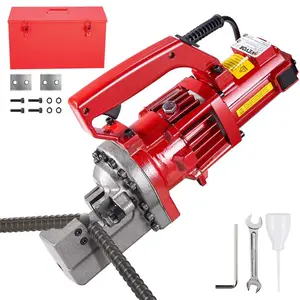 VEVOR Electric Rebar Cutter, 1250W Portable Electric Hydraulic Rebar Cutter, Cutting up to 3/4 Inch #6 4-20mm Rebar within 4 Seconds, 110V, with Easy to Carry Stainless Box