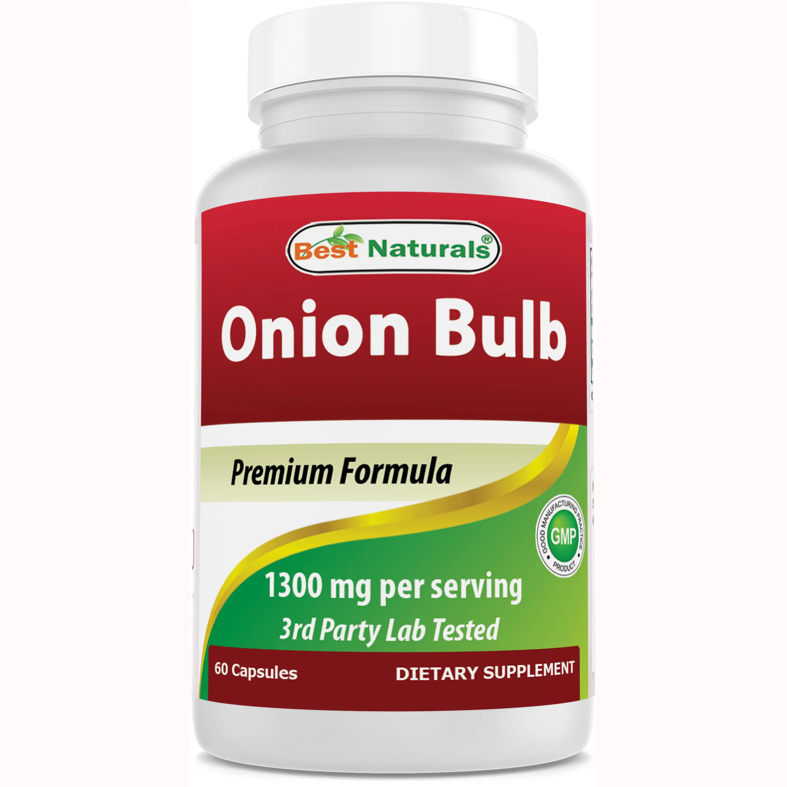 Best Naturals Onion Dried Bulb 1300mg per Serving - 60 Capsules - Also Called (Allium Cepa)