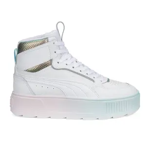 PUMA Womens Karmen Rebelle Mid Exotics Gradient Metallic Platform Sneakers Shoes Casual - White