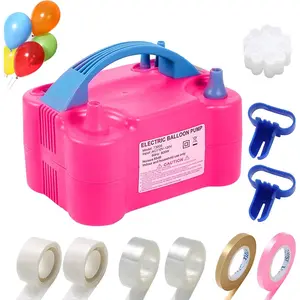 Electric Balloon Pump,110V 600W Portable Dual Nozzle Quick-Fill Balloon Inflator/Blower with Extra Accessories for Party Decoration