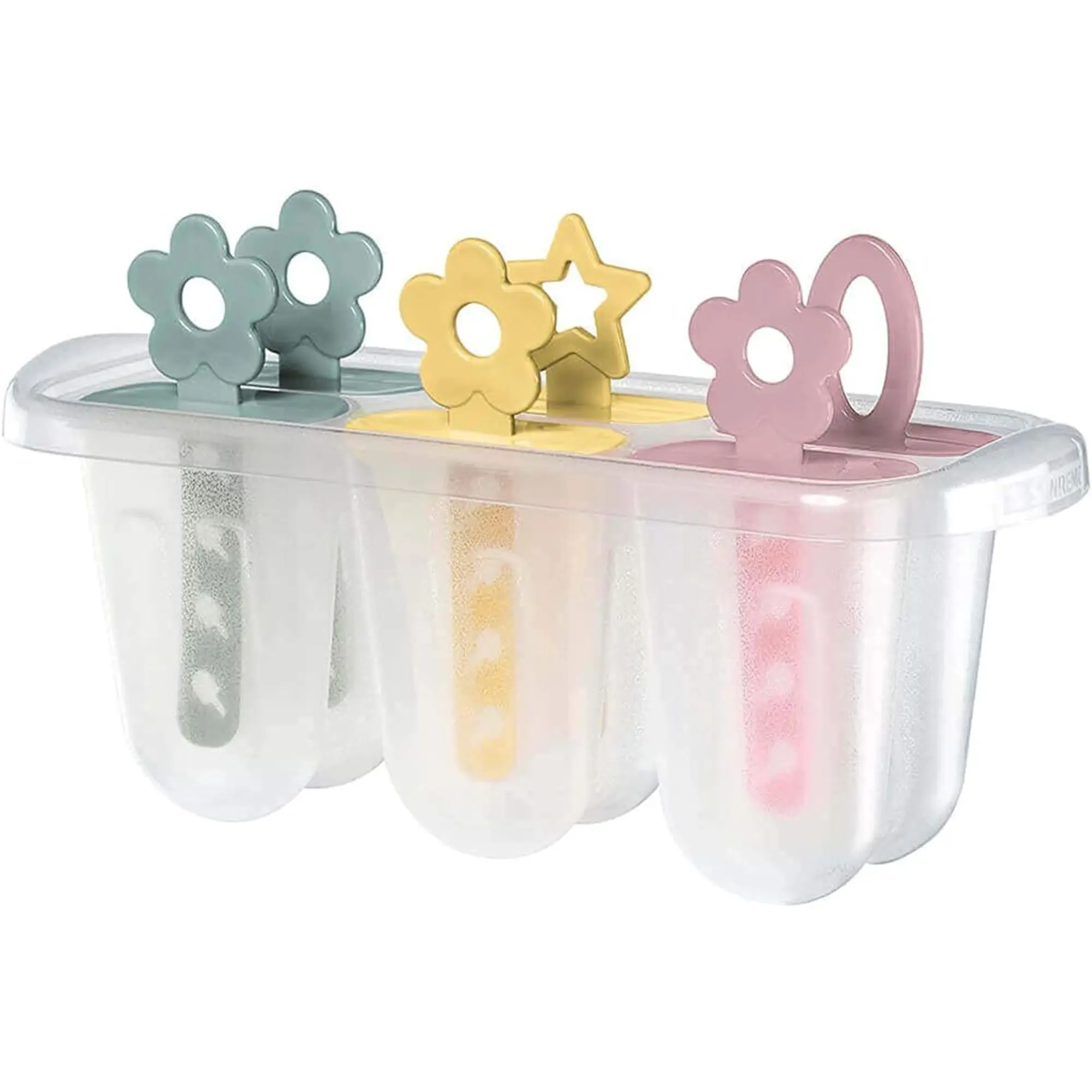 Reusable Small Plastic Popsicle Molds with Colorful Picks & Fun Shapes, Easy-Release Kitchen Utensils for Ice Pop Making