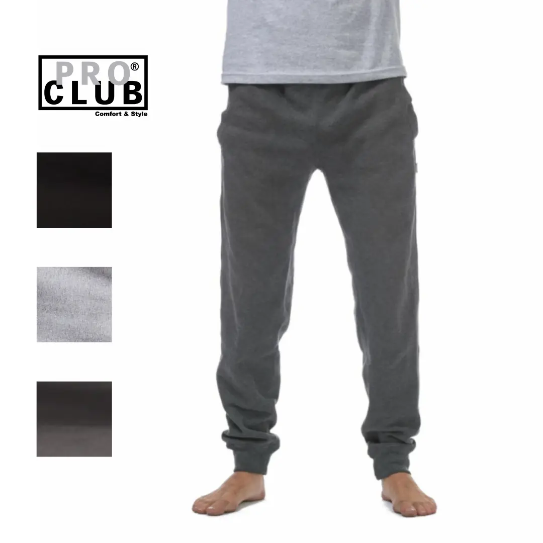 Pro Club Men's Breathable Material Fleece Jogger Pants, Casual Comfy Workout Male Long Pants, Breathable Material Jogger