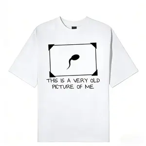 Funny Sperm Graphic Tee |   'Very Old Picture of Me’ Casual T-Shirt |   Trendy Unisex Streetwearoversized gym shirts