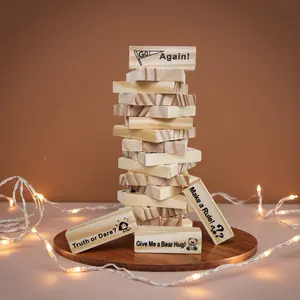 Stacking Tower Game – Fun Block Tower for Couples, Party & Date Night – Valentine's Day Gift for Boyfriend/Girlfriend, Graduation Gift for Adults