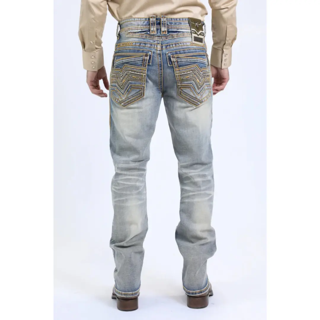 Platini Holt Men's Blue Slim Boot Cut Jeans