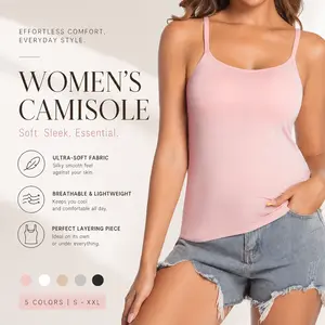 Skin-friendly, breathable and seamless camisole vest in basic colors, perfect for sports and casual wear. Wire-free design offers great comfort, tummy control and a slim fit for plus-size women. A must-have lazy style base layer for spring and autumn.