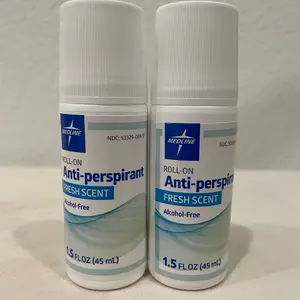 Set of 2-3 Medline Anti-Perspirant Roll-On Fresh Scent, 1.5 Oz. Exp Mid 2026