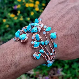 Turquoise & Copper Bracelet - Pulsera de Turquesa y Cobre