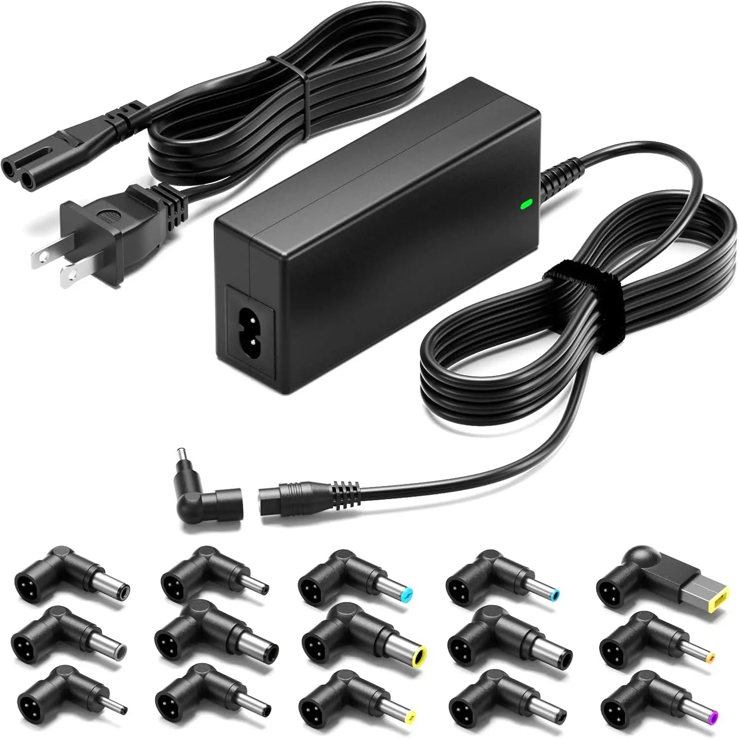 90W Universal AC Adapter Laptop Charger Replacement for Dell HP Acer Asus Lenovo IBM Toshiba Samsung Sony Fujitsu Notebook Ultrabook Chromebook Power Supply Cord, 1 X Connectors Kit, 1 X Power Cord, Charger Adapter
