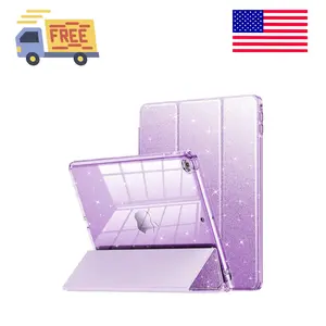 Case for iPad 6th/5th Generation 9.7 Inch 2018/2017, iPad Air 2 Cute Glitter Clear Protective Cover