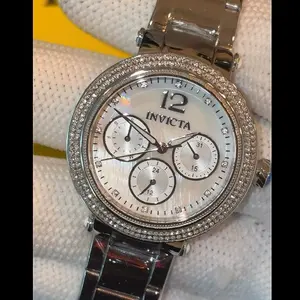 Invicta Women's Watch Silver with Diamonds Design - Brand New High Quality Quartz Movement - 100% Authentic Original Gift Option