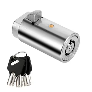 Vending Machine Lock Pick Tubular Cylinder Set Fits T Handle Locks  Coke Snack Candy Zinc Alloy Soda Chrome Surface (3 Keys)