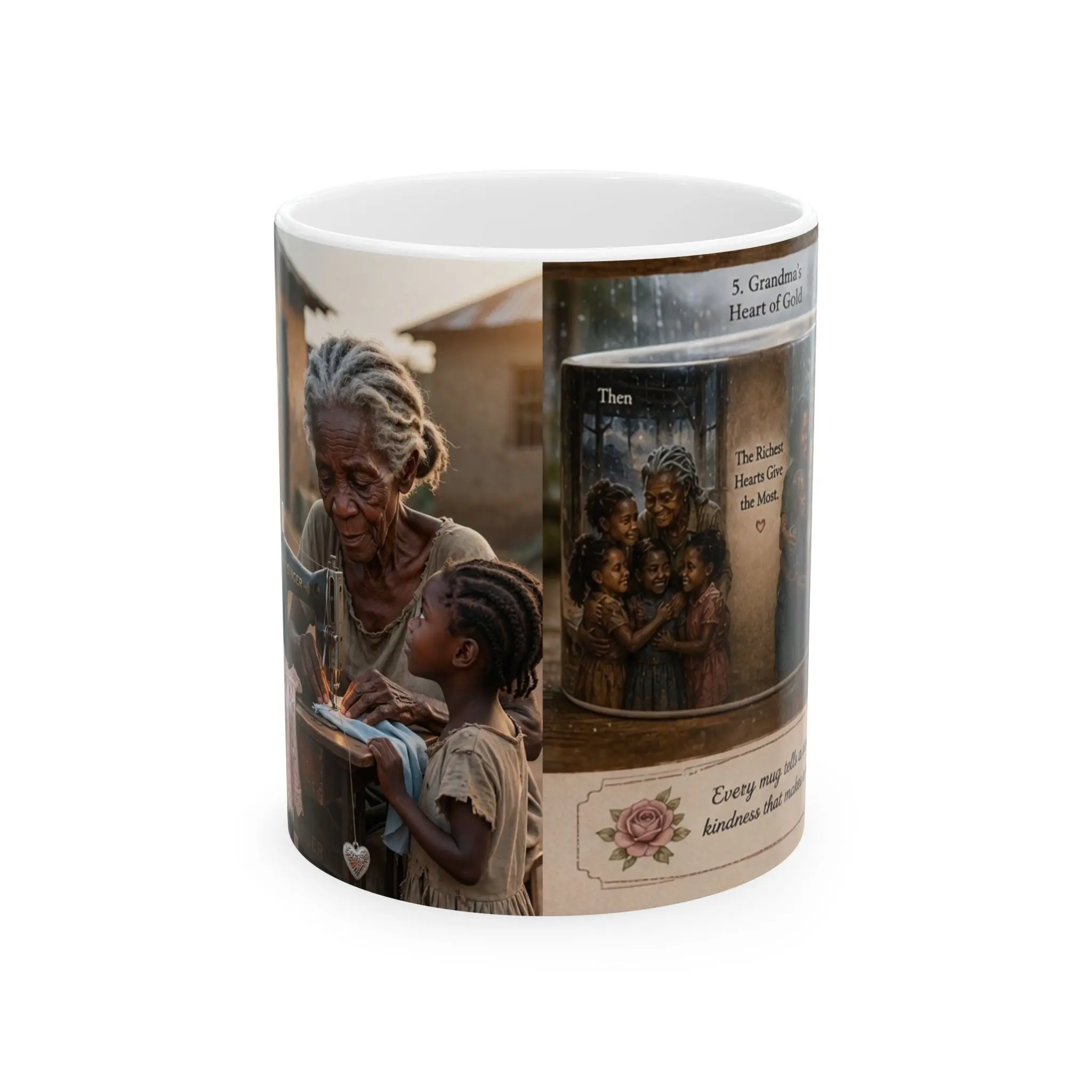 Grandma and Me Then and Now Ceramic Coffee Mug-Sentimental Gift (11oz,15oz)