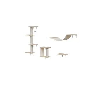 Modern Wall-Mounted Cat Furniture - 4pcs