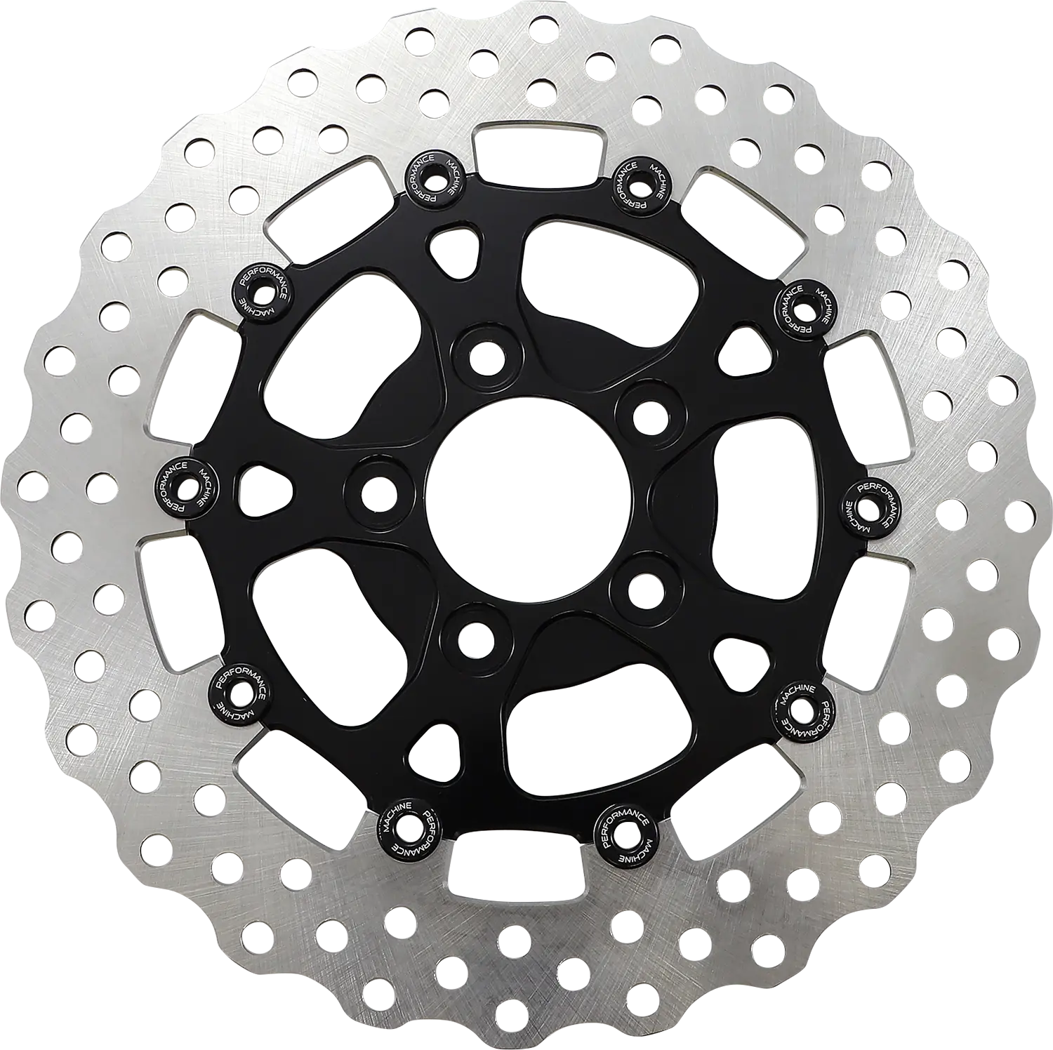 PERFORMANCE MACHINE (PM) Two-Piece Rear Brake Rotor - Dominator - 11.5" - Black
