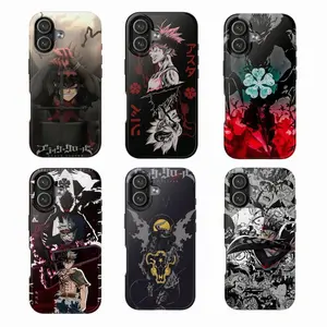 Black Clover Phone Case Compatible with iPhone 17, 16, 15, 14, 13, 12, 11, X & Galaxy