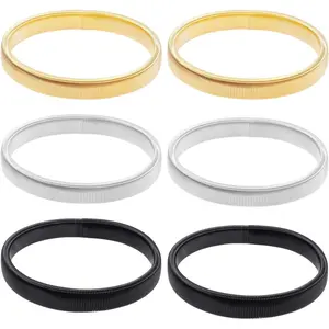 6 Pieces Shirt Sleeve Holders Stretchy Metal Armbands Anti-Slip Garters Fixing Long Sleeves for Men Women