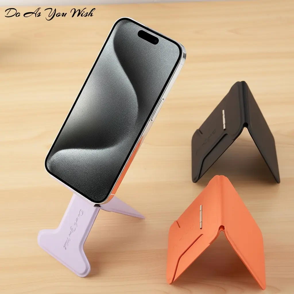 Magnetic Stand Portable Foldable Tripod, New 3D Structure, Small Desktop Tripod Phone Holder Mount for iPhone 12-17 Series, Regular and Card Case Options, Magnetic Smartphone Holder, Collapsible Phone Stand, Cell Phone Mount
