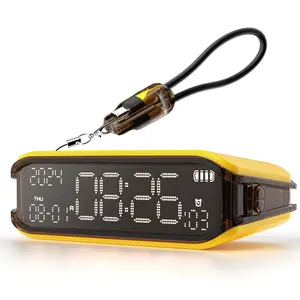 Power Bank，Digital Alarm Clocks for Bedrooms, Small Alarm Clock for Bedside, Loud Alarm for Heavy Sleepers, Adjustable Brightness, 12/24H, Pomodoro Timer