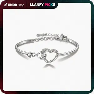 To My Daughter Forever Connected Bracelet, Infinity Forever Love Heart Bracelets You Are Always In Mine From Mom Cubic Zirconia Adjustable Inspirational Gift Jewelry