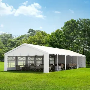20'x40'/50'/60' Heavy-Duty Outdoor Party Tent, Large Event Gazebo with Removable Sidewalls & Window Panels, Storage Bags Included, Ideal for Weddings, BBQs, and Festivals, White