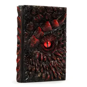 3D Dragon Eye Journal – Handmade Fantasy Leather Notebook with Sculpted Dragon Cover, Gothic Writing Journal for D&D Fans, BookTok Readers, Shadow Work, Journaling, Collectors & Dragon Lover Gifts