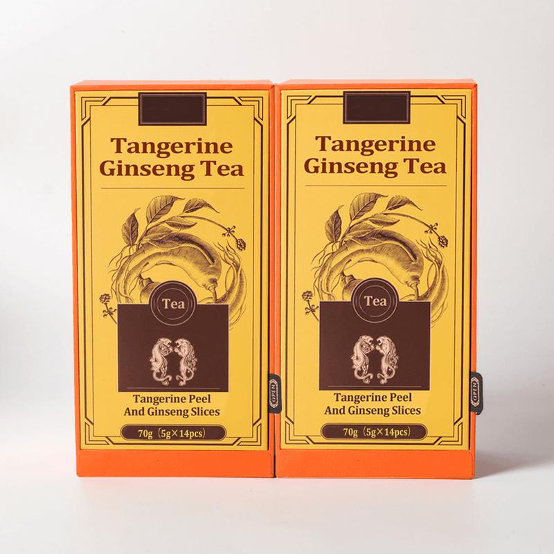 Energy Boost Tea Tangerine Ginseng Tea 70g(5g×14pcs) High Quality Ginseng And Sun Dried Tangerine Peel