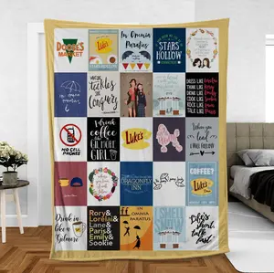 Gilmore Girls Movie Fleece Blanket, Rory Gilmore, Lorelai Gilmore Minimalist Fleece Blanket, Christmas, Birthday, Mother's Day Nice Gift