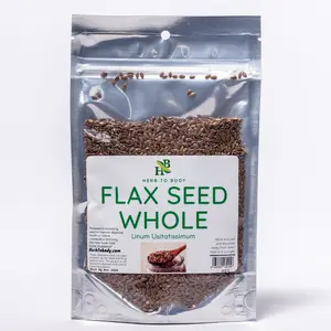 Herb To Body Flax Seed Whole | Linum Usitatissimum | Wildcrafted | 4oz