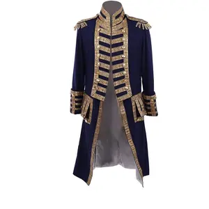 Men‘s 18th Century Colonial Military Tailcoat Costume Medieval Regency Tailcoat Jacket