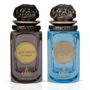 Genesis Omega & Genesis Alpha Eau de Parfum Sprays 100ml (3.4 oz) by Elite Risala (Bundle)