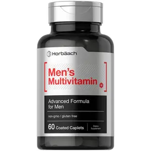 Horbäach Mens Multivitamin | 60 Caplets | Advanced Formula | with Vitamin C, D, Magnesium, Minerals & More | Non-GMO & Gluten Free Supplement