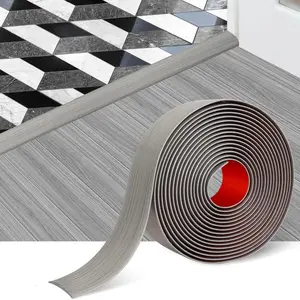 Self Adhesive Floor Transition Strip 1M Wood Like PVC Door Bottom Sealing Strip Windproof Fall Prevention Trimmable Door Seal