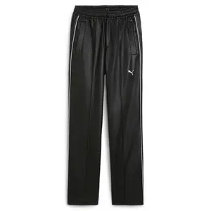 PUMA Mens T7 Oversized Pleather Pants Casual Drawstring - Black