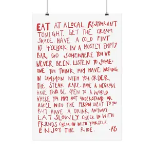 Stylistic Modern Print - Anthony Bourdain - Enjoy The Ride