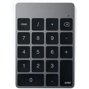 Slim   Keypad,  Number Pad with 18 ,  USB Rechargeable Numpad, External Number Pad for MacBook Air/Pro/Neo, iPad Air/Pro, iMac, PC - Space Gray