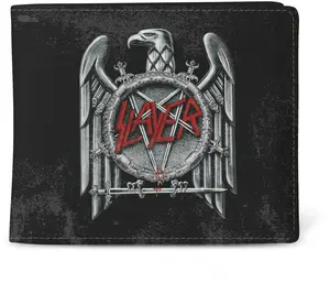 Slayer - Rocksax - Slayer - Silver Eagle Logo - Wallet with Coin Pocket (Black/Silver)  [SPECIAL PRODUCTS] Wallet, Collectible