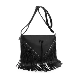 Stylish Fringe Crossbody Bag Lightweight Tassel Purse Small Shoulder bag for Casual